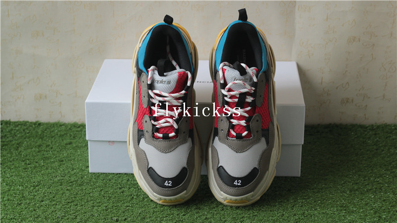 Balenciaga 2017 Fall Winter Triple-S Grey Red